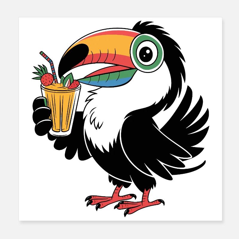 Toucan mignon Poster 20 x 20 cm