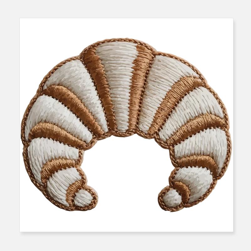 Embroidered Crescent Poster 8" x 8" (20x20 cm)