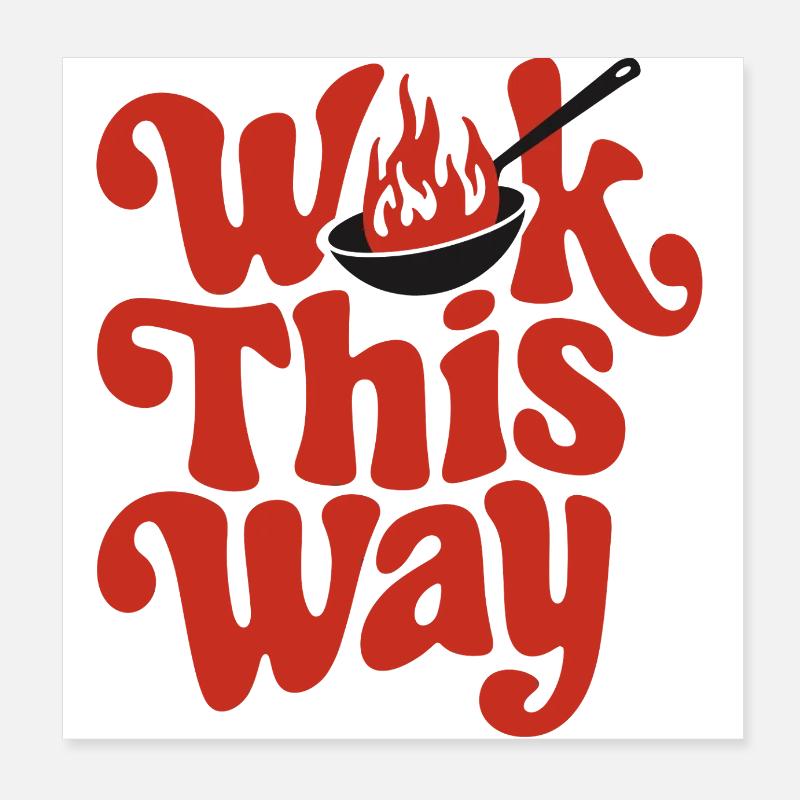 Wok This Way Poster 20x20 cm