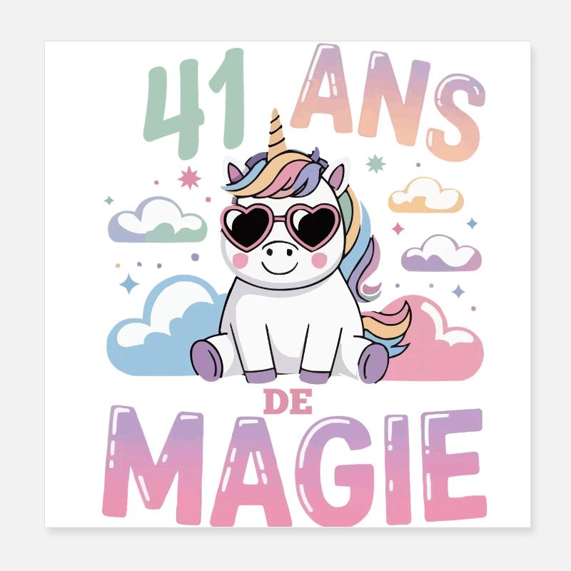41 ans de magie Poster 20 x 20 cm