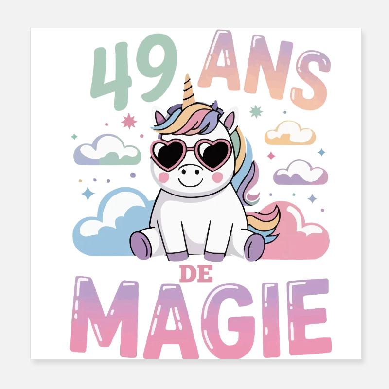 49 ans de magie Poster 20 x 20 cm