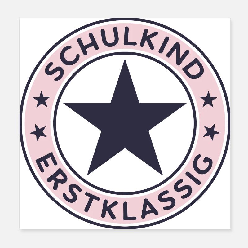 Schulkind 2026 Erstklassig Einschulung Schulanfang Poster 20x20 cm