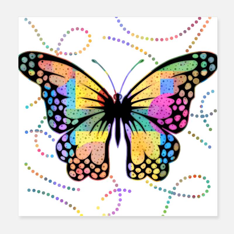 Papillon Poster 20 x 20 cm
