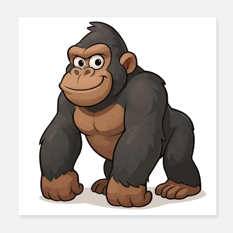 gorilla comic Poster 20x20 cm