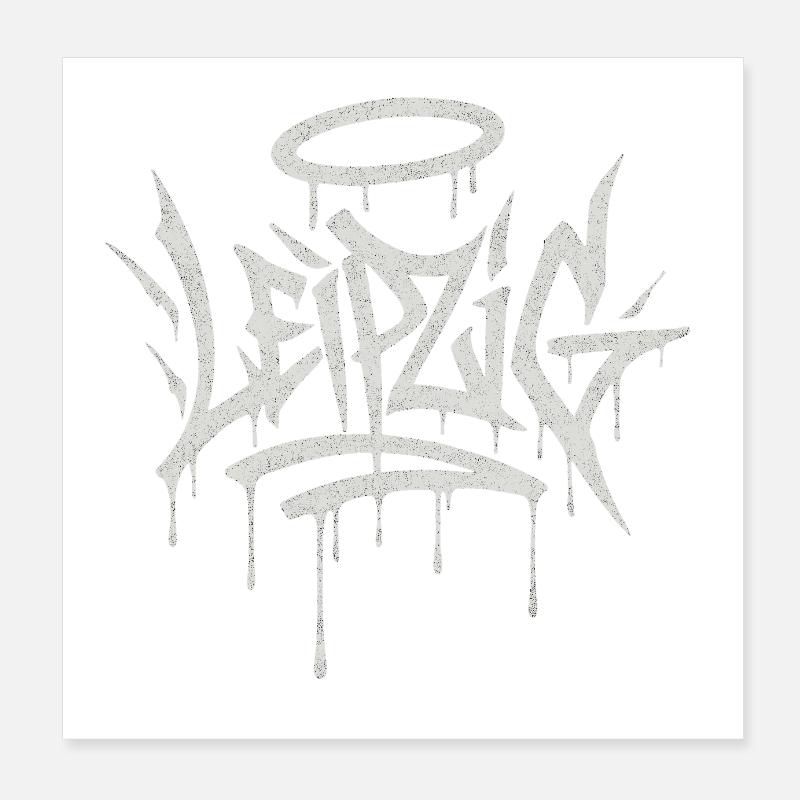 Leipzig Graffiti Poster 20x20 cm