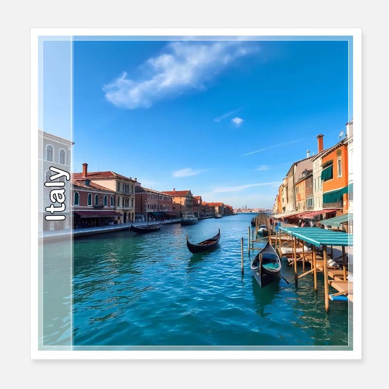 Italy Poster 8" x 8" (20x20 cm)