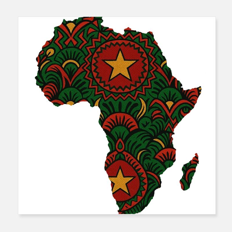 Afrique Poster 20 x 20 cm