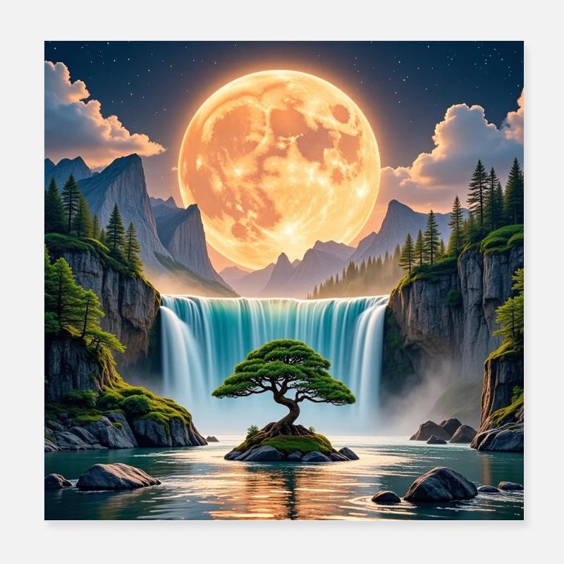 Nuit Harmonieuse 2 Poster 20 x 20 cm