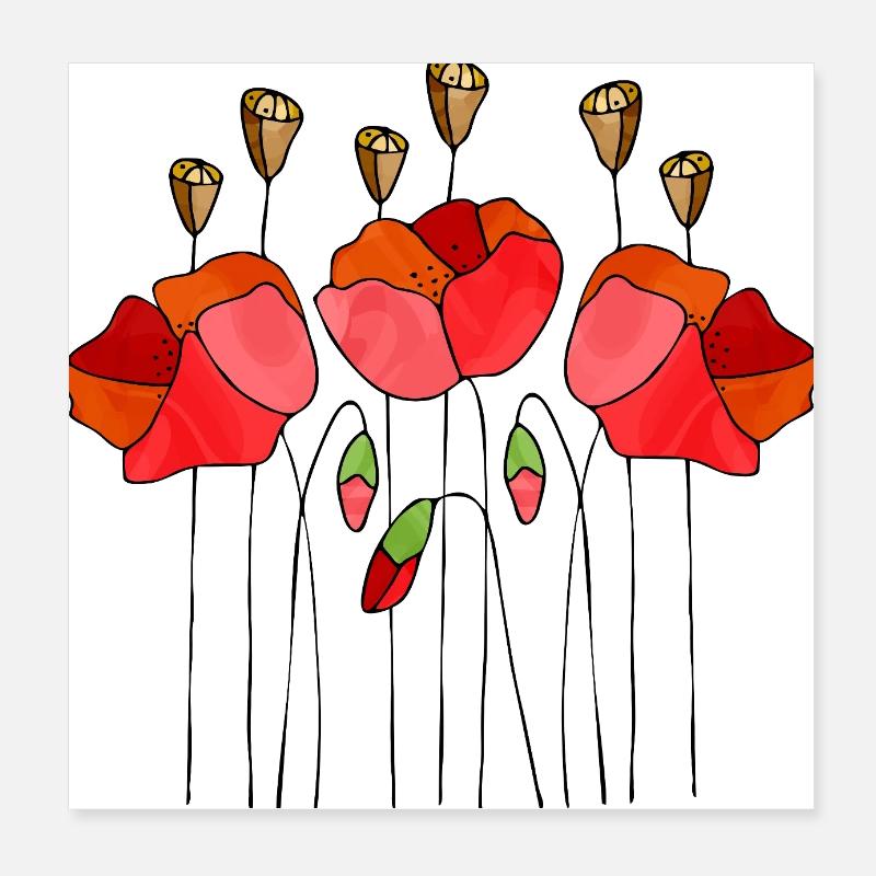 Fleur Poster 20 x 20 cm