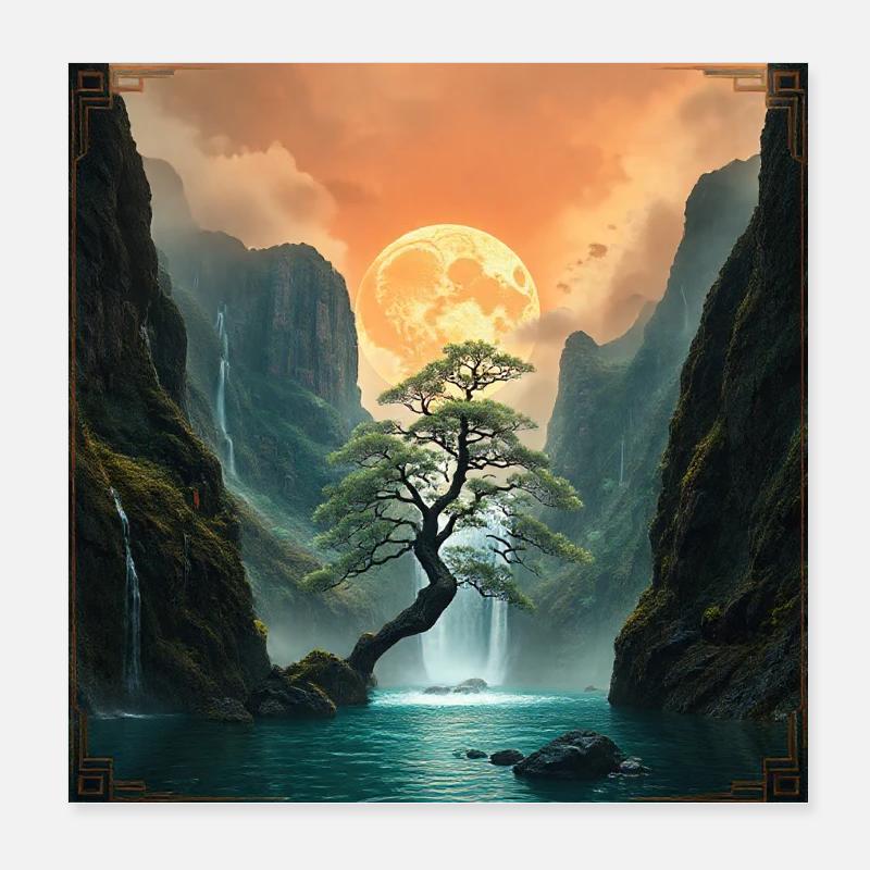 Harmonious Night 10 Poster 8" x 8" (20x20 cm)