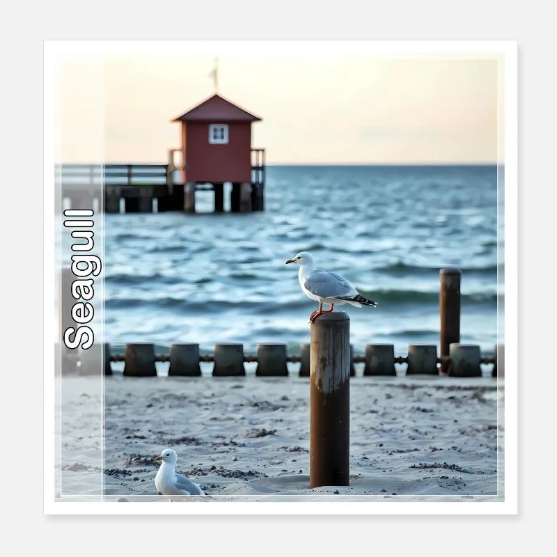 Mouette Poster 20 x 20 cm