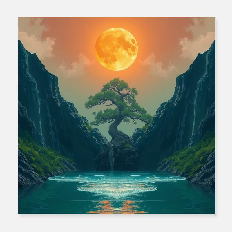 Harmonious Night 14 Poster 8" x 8" (20x20 cm)