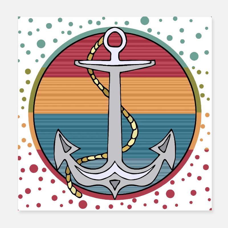 Anchor Poster 8" x 8" (20x20 cm)