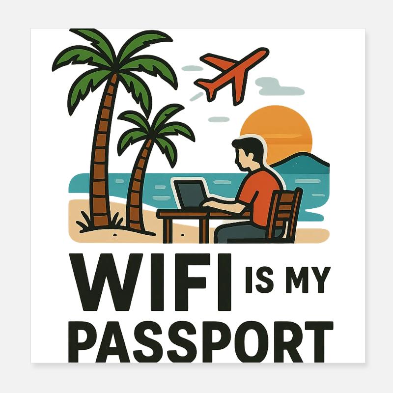 REMOTE LIFE Poster 8" x 8" (20x20 cm)