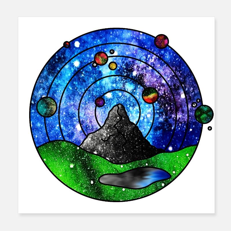 Cosmic Scenery Poster 8" x 8" (20x20 cm)