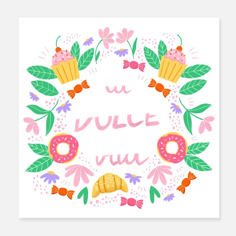 La Dolce Vita hand lettering Poster 8" x 8" (20x20 cm)