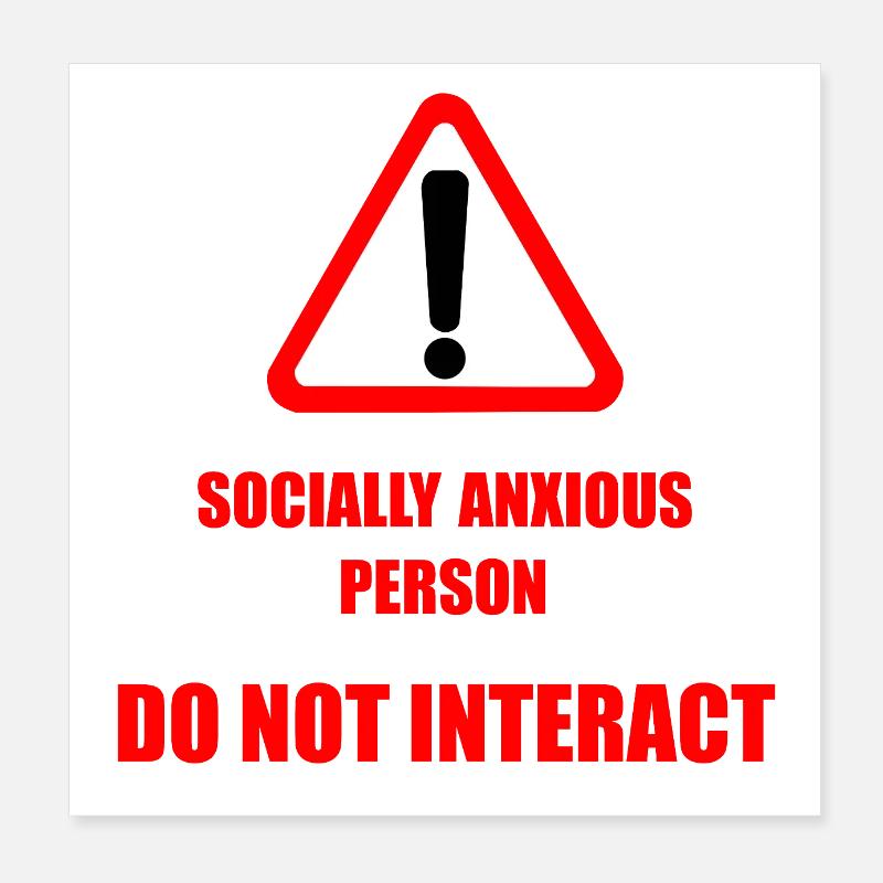 Nicht interagieren Poster 20x20 cm