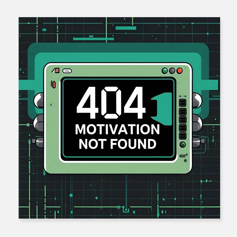 404 Not found Poster 20x20 cm