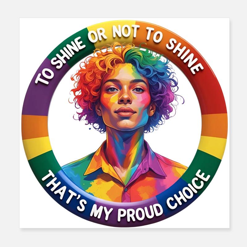 Rainbow Pride Poster 8" x 8" (20x20 cm)