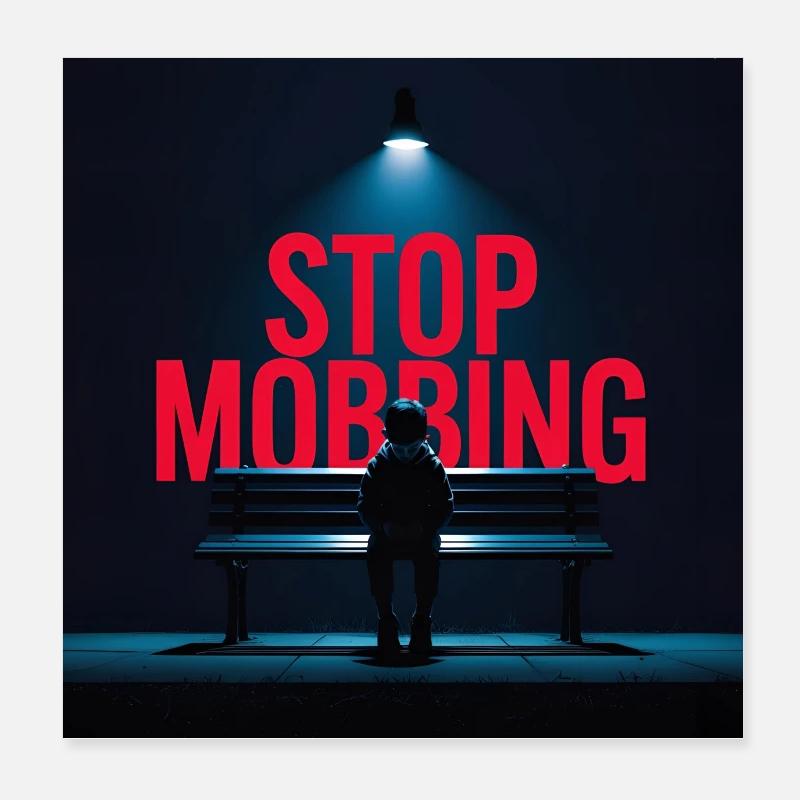 Stop Mobbing Poster 20x20 cm