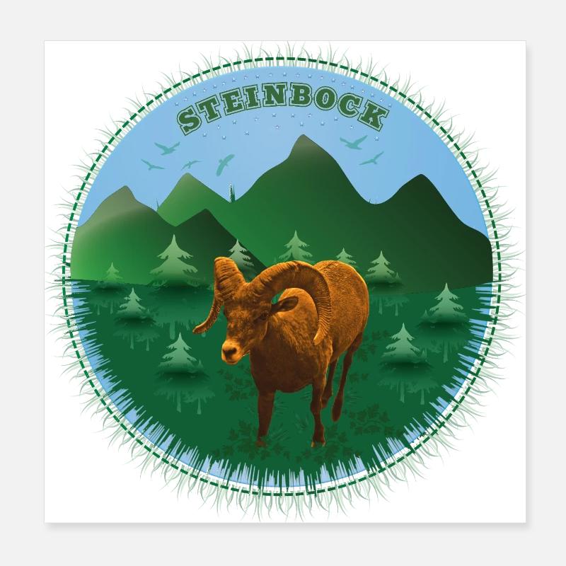 Am 2.Januar bin ich als Steinbock geboren worden. Poster 20x20 cm