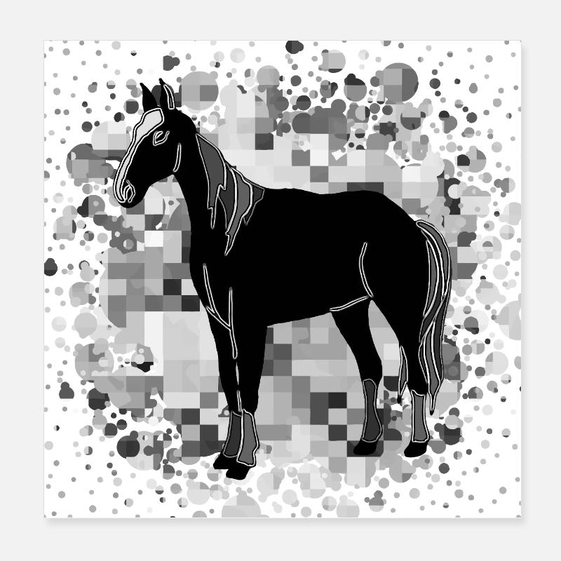 Pferd Poster 20x20 cm