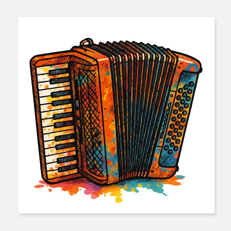 akkordeon farbe Poster 20x20 cm