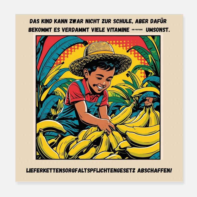 Arbeit statt Bildung? Poster 20x20 cm