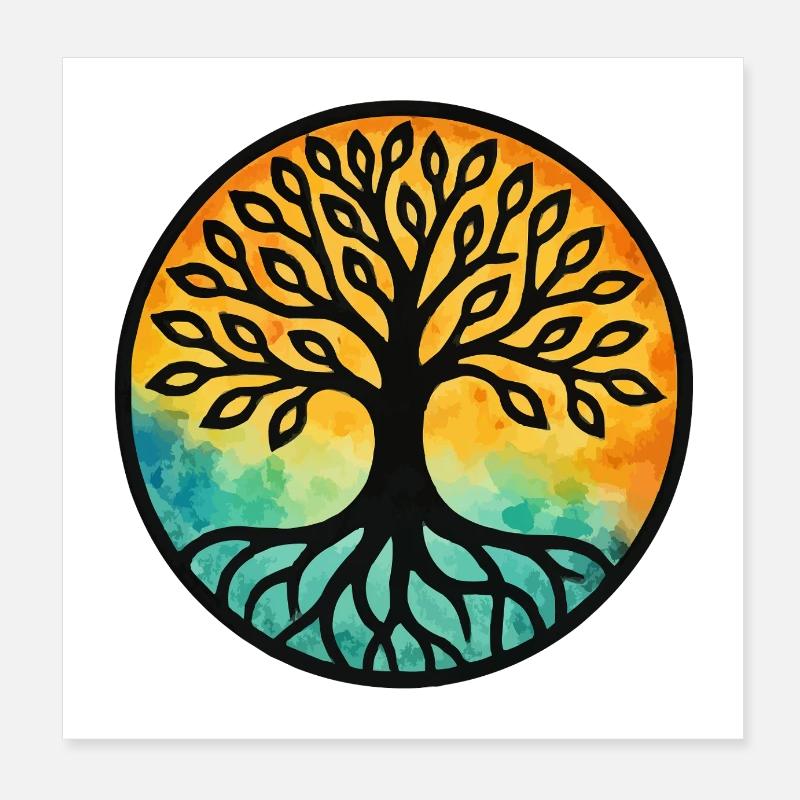 Arbre de vie Poster 20 x 20 cm