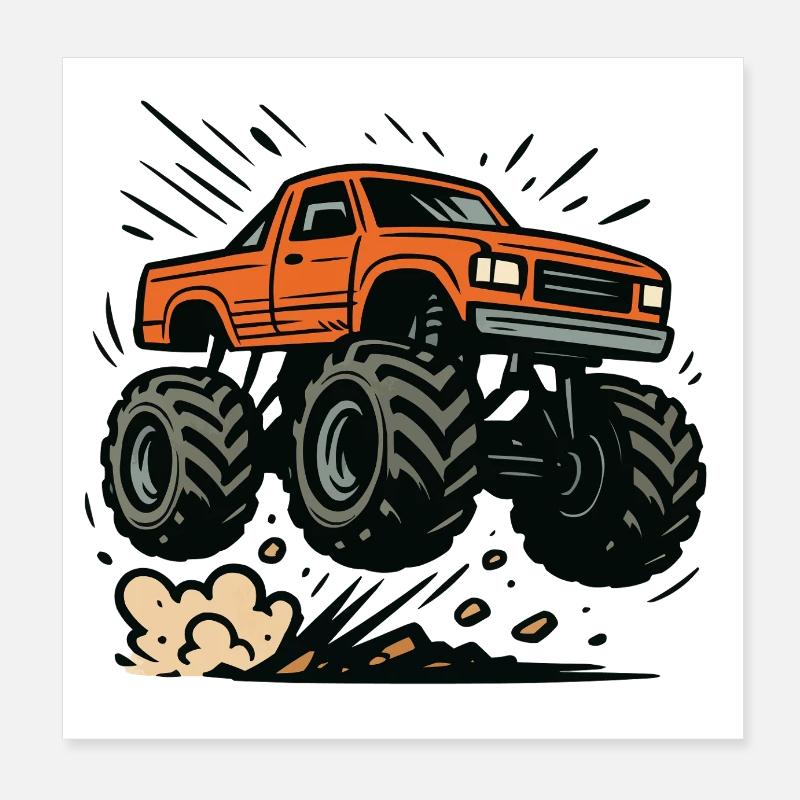 Monstertruck Poster 20x20 cm