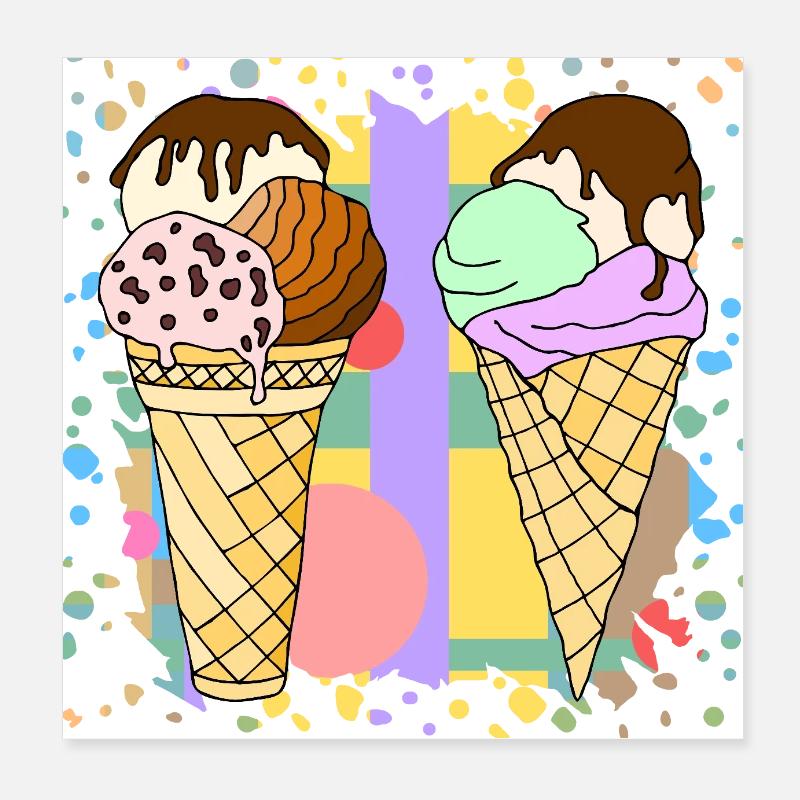 Eis Poster 20x20 cm