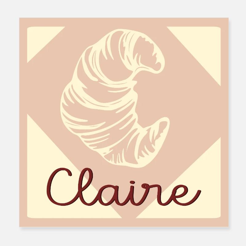 NAME GIFTS CLAIRE LETTER C Poster 8" x 8" (20x20 cm)