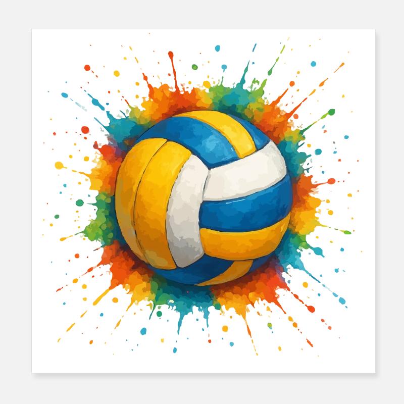volleyball handball blobs Poster 8" x 8" (20x20 cm)