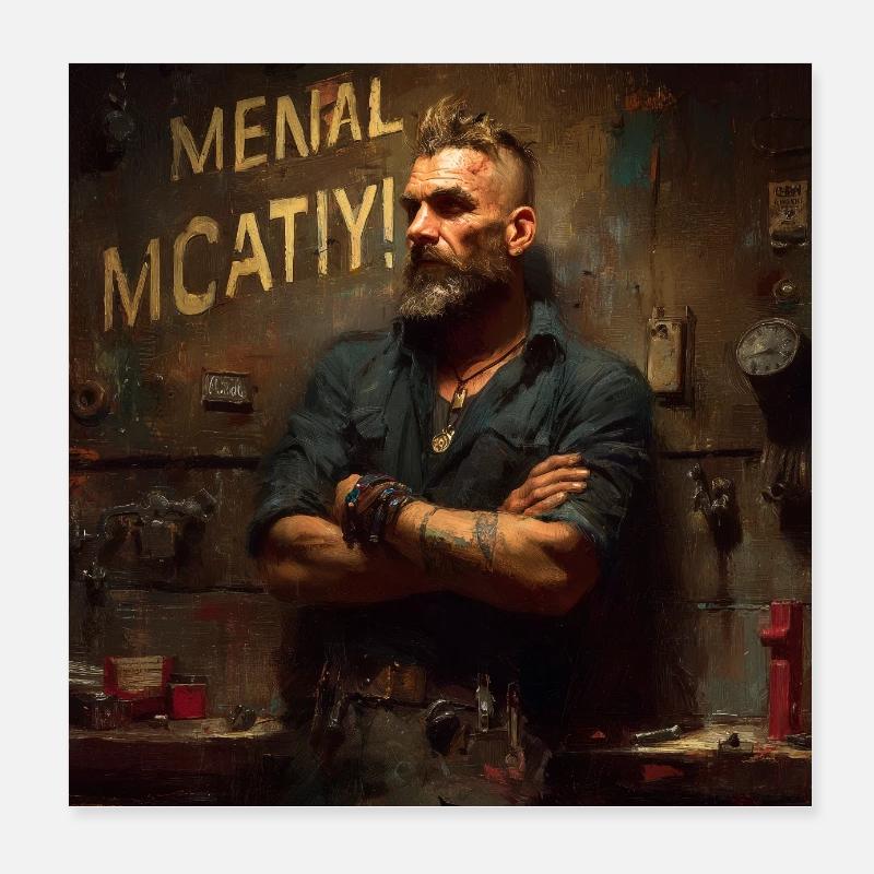 Ich schraub, also bin ich Poster 20x20 cm