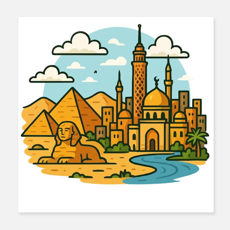 Le Caire Le Caire Poster 20 x 20 cm