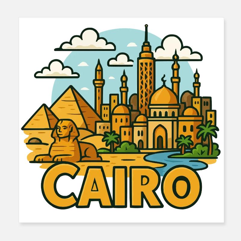 Le Caire Poster 20 x 20 cm