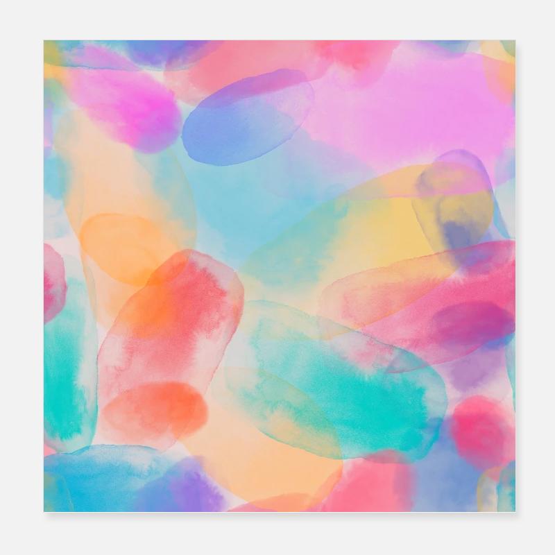 Wasserfarben Poster 20x20 cm