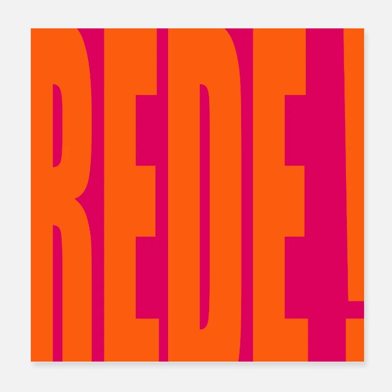 ZUSTIMMUNG AUFFORDERUNG PROVOKATION REDE Poster 20x20 cm