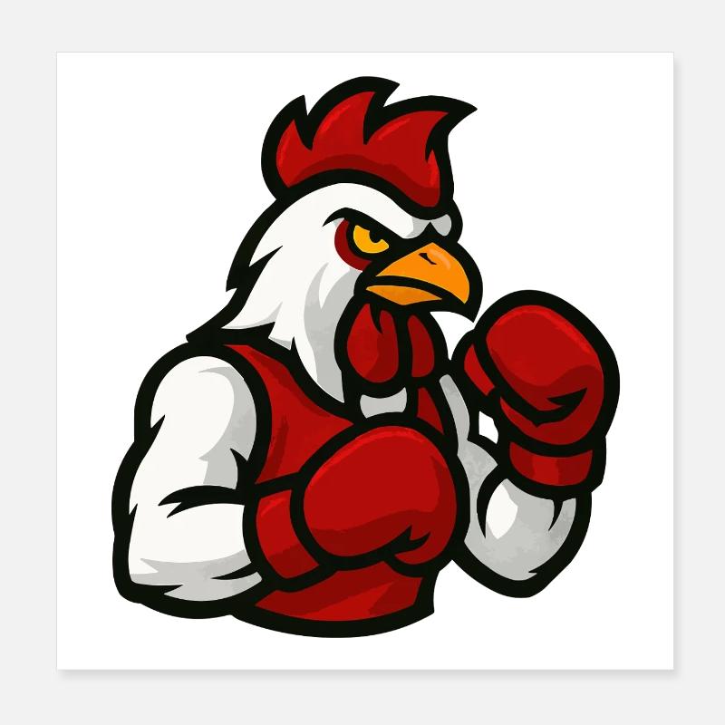 Boxer Comic Poster 8" x 8" (20x20 cm)