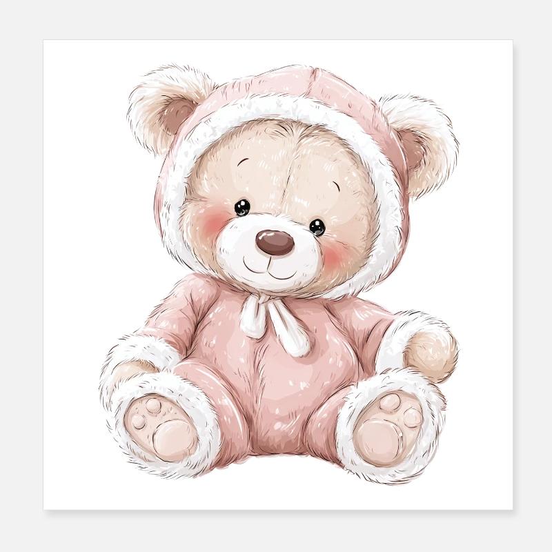 Süßer Baby Teddy Bär Poster 20x20 cm