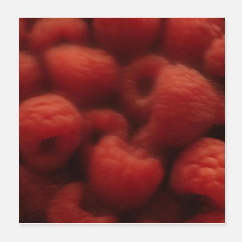 HIMBEEREN Poster 20x20 cm
