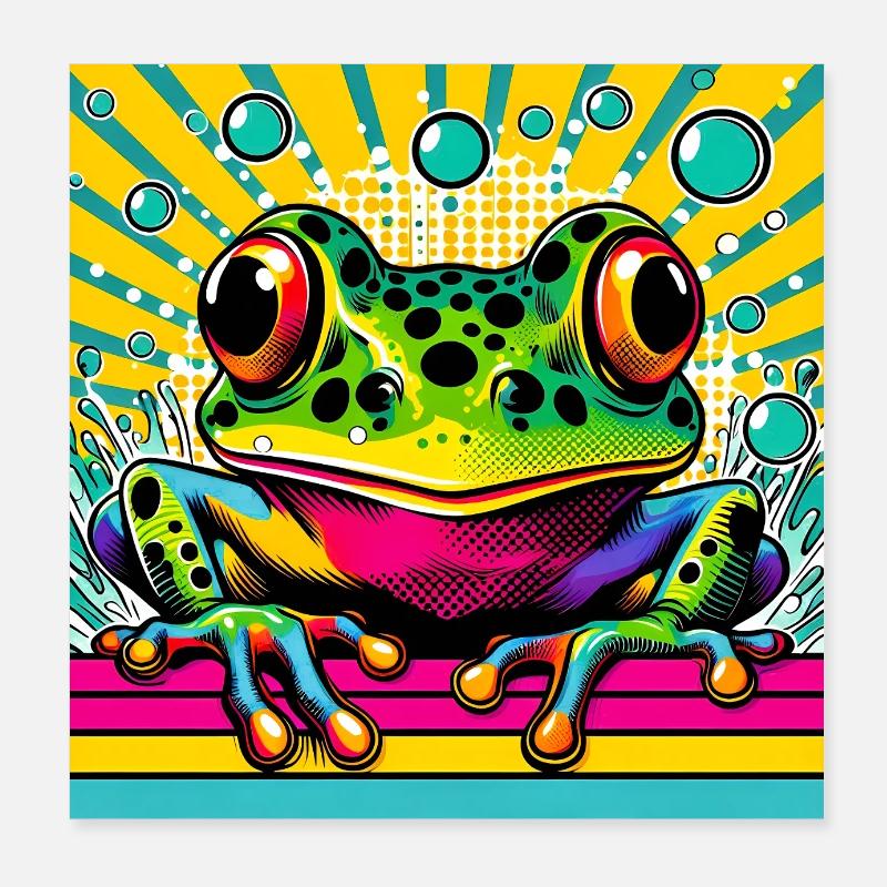 frog Poster 8" x 8" (20x20 cm)