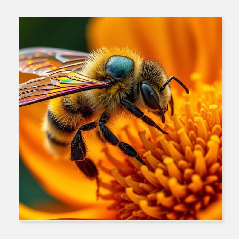 abeille Poster 20 x 20 cm