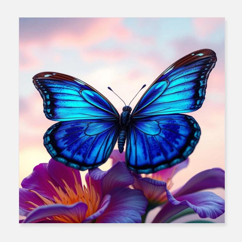Butterfly Poster 8" x 8" (20x20 cm)