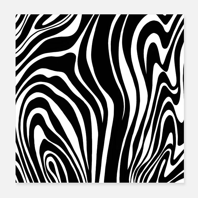 Zebra crossing diamond Poster 8" x 8" (20x20 cm)