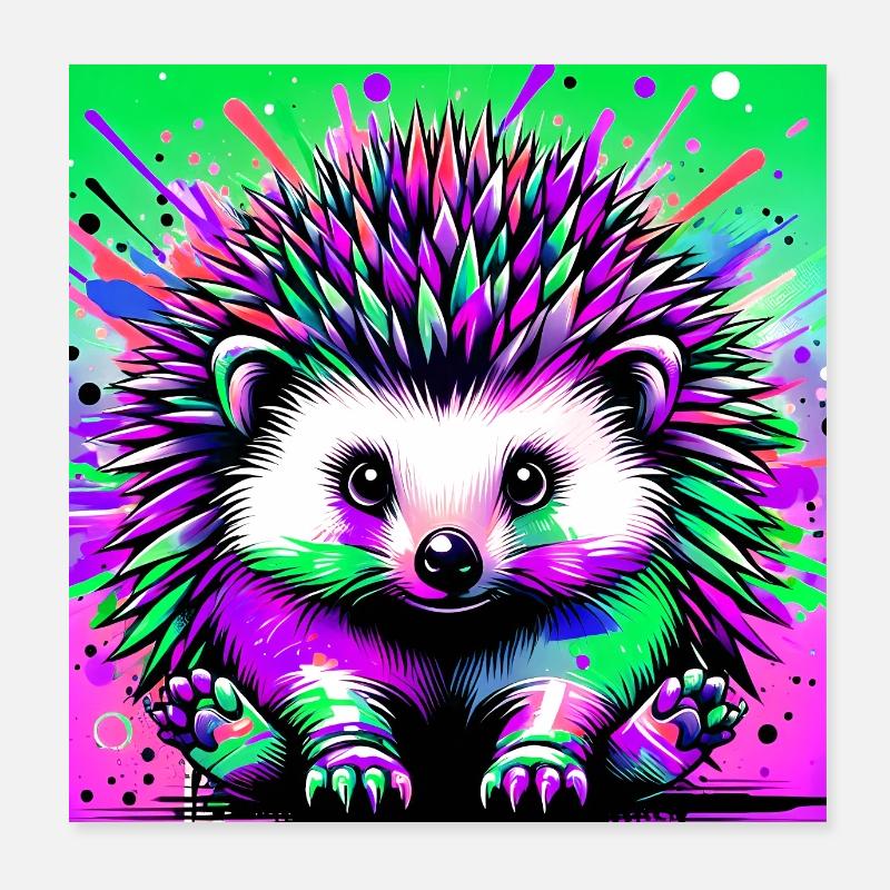 Igel Poster 20x20 cm