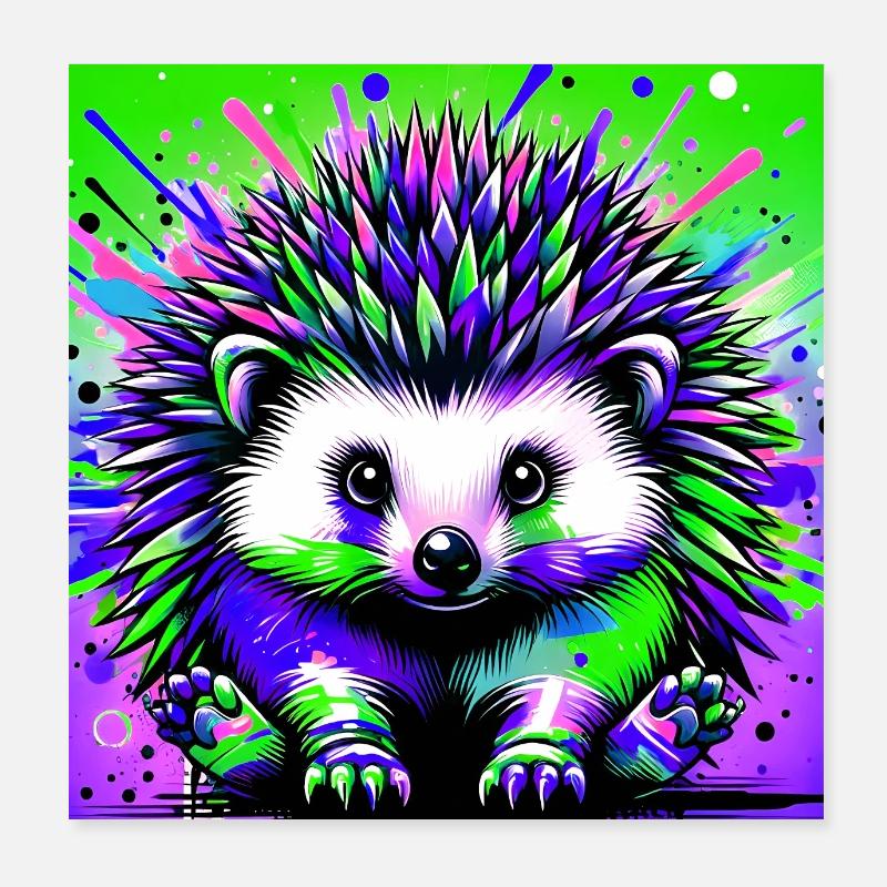 Igel Poster 20x20 cm