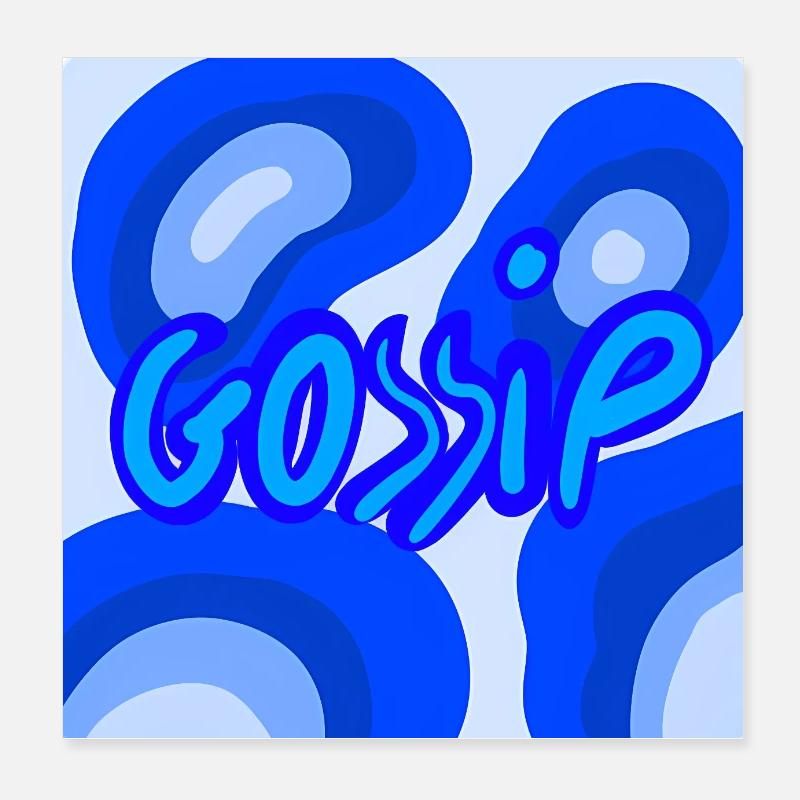 Getratsche Poster 20x20 cm