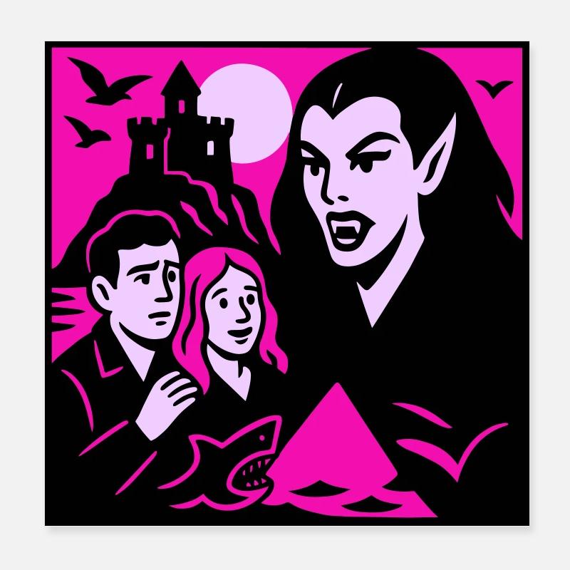 Vampir Gräfin Poster 20x20 cm