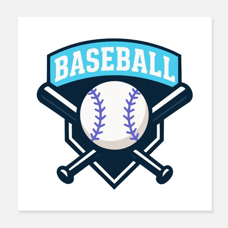 baseball logo Poster 20x20 cm